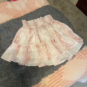 Altar’d State Flowy Skirt. Pink snake print Size M
